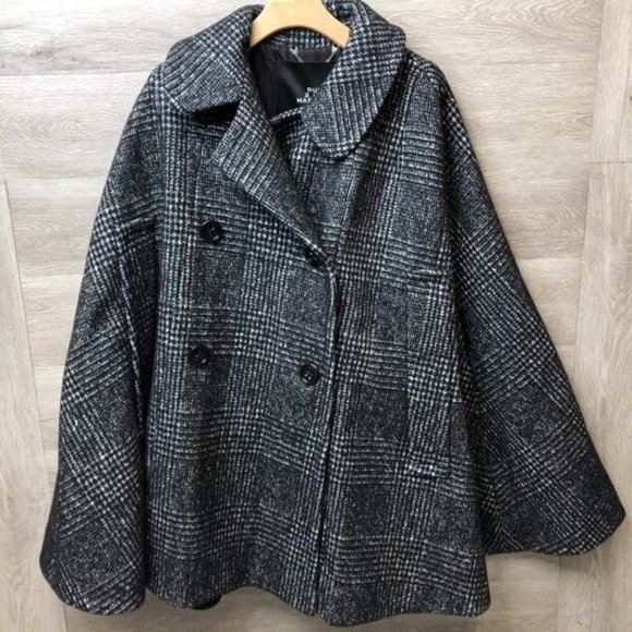 Marc Jacobs Fall 19 XS Black Plaid Capes Overcoat - Picture 53 of 71